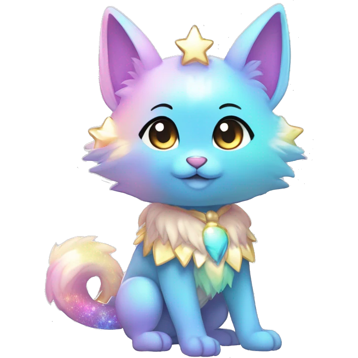 Anthro Shiny Colorful Pastel Glitter Sparkle Stars Gradient Anime Chibi Animal-Fakémon-Pokémon-Hybrid Fur Sona emoji