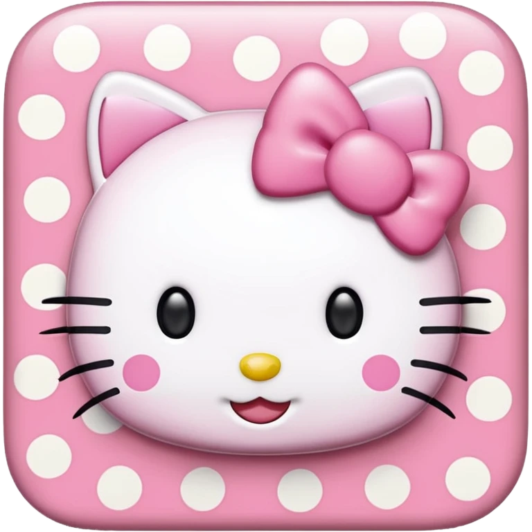 Hello Kitty de puntos para Instagram  emoji