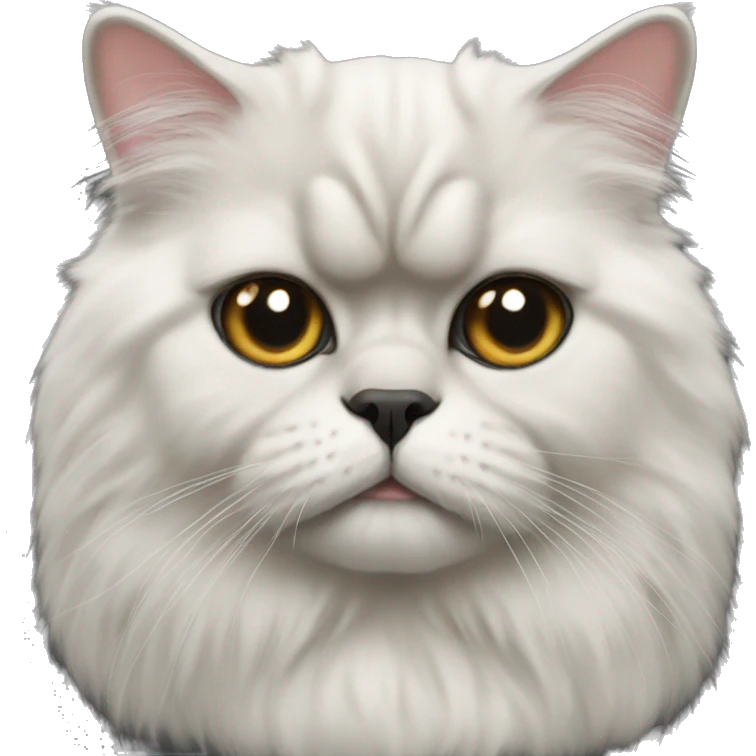 Persian cat with black nose emoji