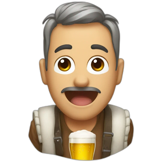 tomando cerveza emoji
