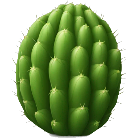 round Nopal without pot emoji