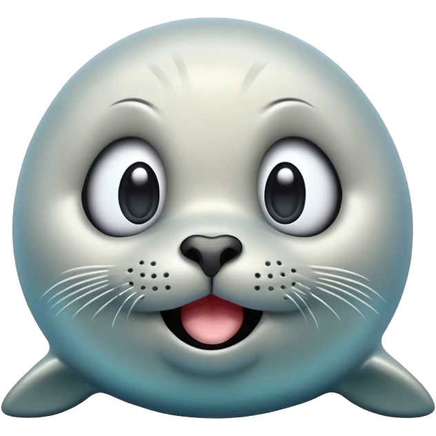 Cinematic Comical Seal Portrait Emoji, Head tilted dramatically with an exaggeratedly shocked expression, featuring a polished, streamlined body with wide, comically expressive eyes brimming with humorous disbelief, Simplified yet hilariously expressive features, highly detailed, glowing with a slightly sassy aquatic glow, high shine, dramatic yet playful, stylized with an air of quirky maritime attitude, soft glowing outline, capturing the essence of a meme-worthy seal that appears ready to side-eye its way into viral fame! emoji
