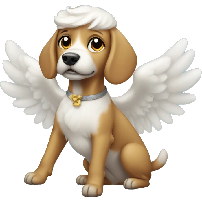 Dog like an angel emoji