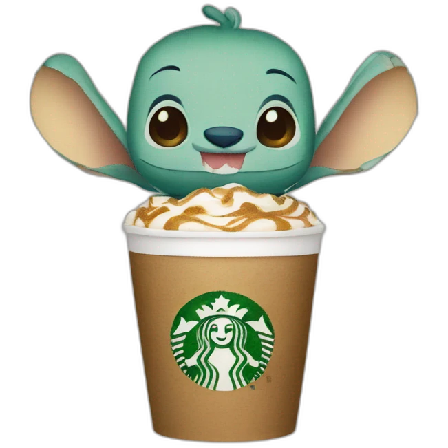 Stitch with Starbucks  emoji