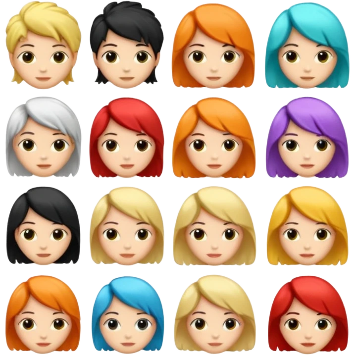 Different hairstyles  emoji