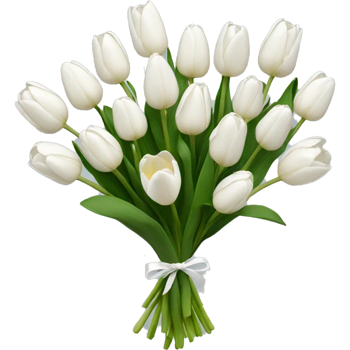 white tulip bouquet  emoji
