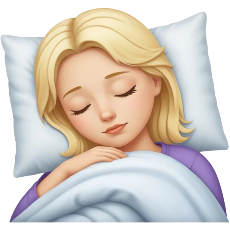 Blonde girl sleeping  emoji