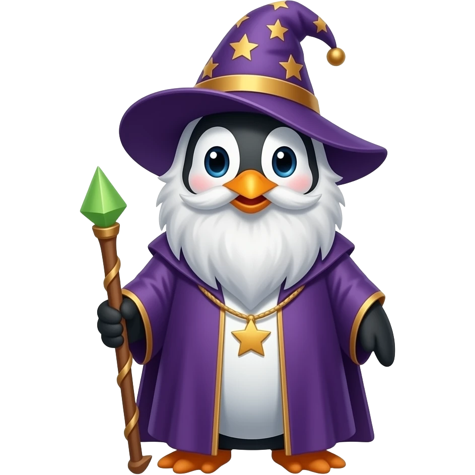 Penguin Wizard emoji