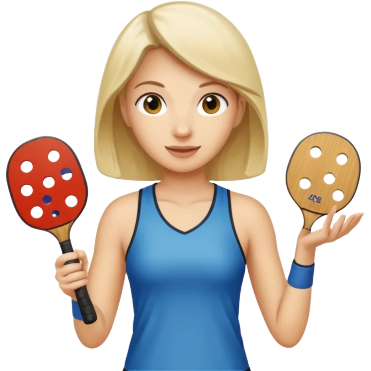 Female pickle playing pickleball emoji