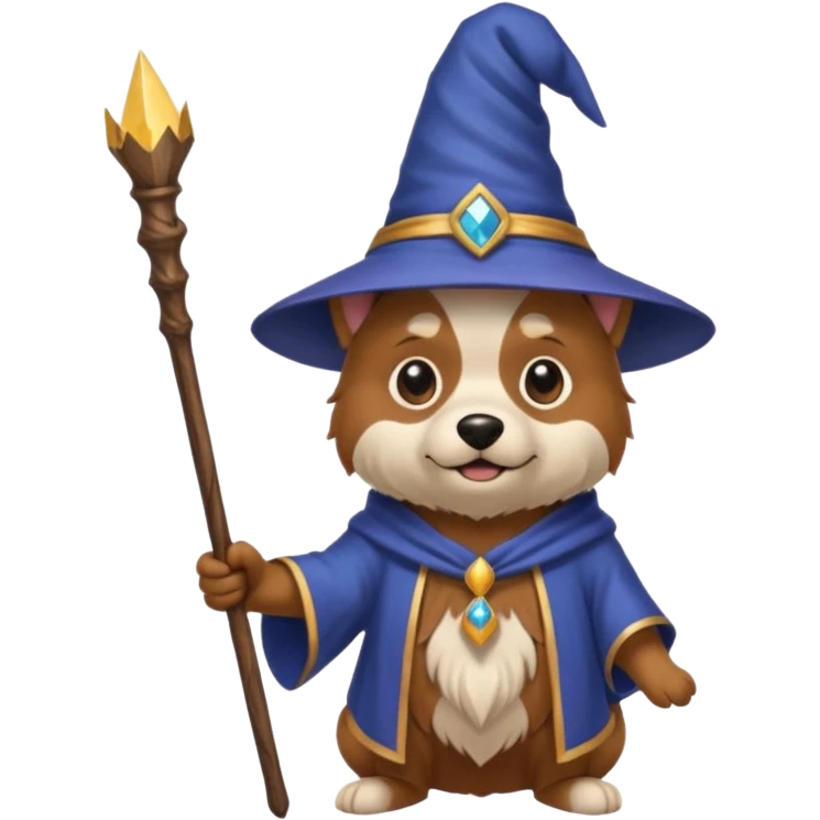 Dog wizard emoji
