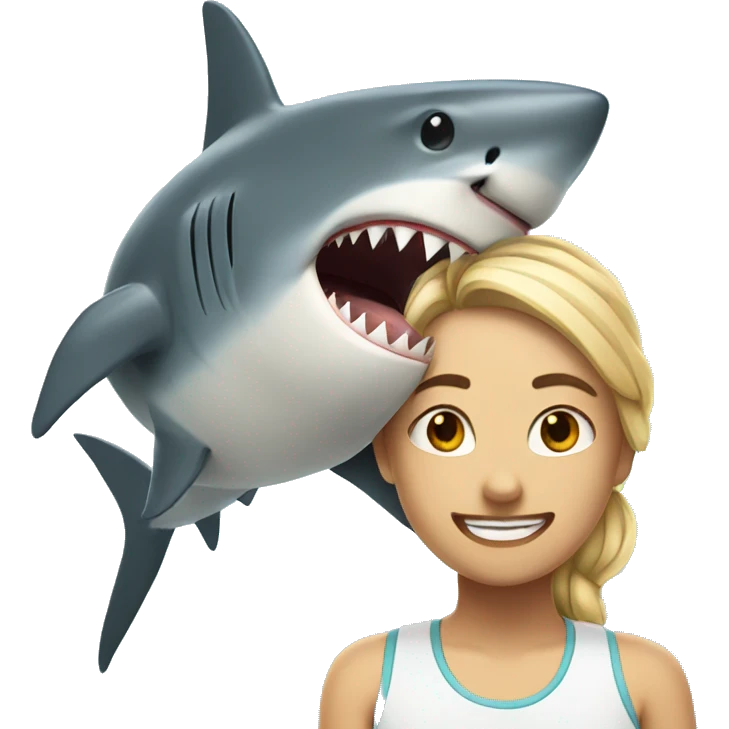 Shark with girlfriend emoji