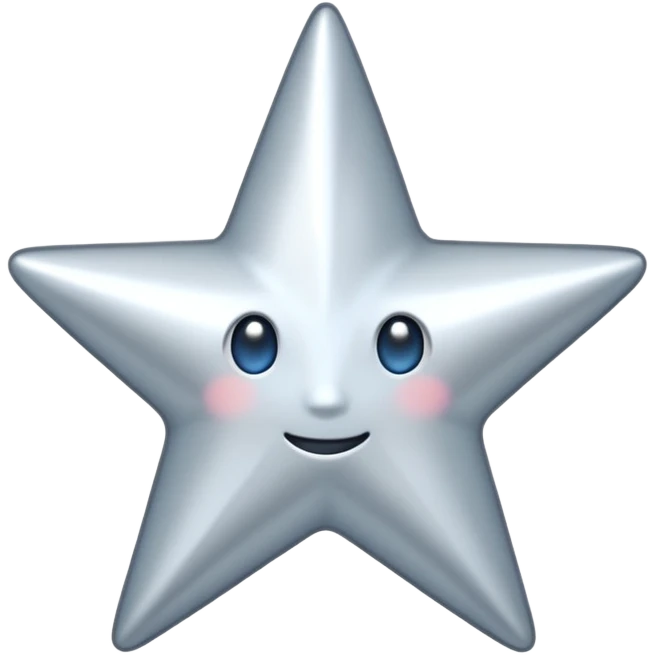 Silver bright star emoji