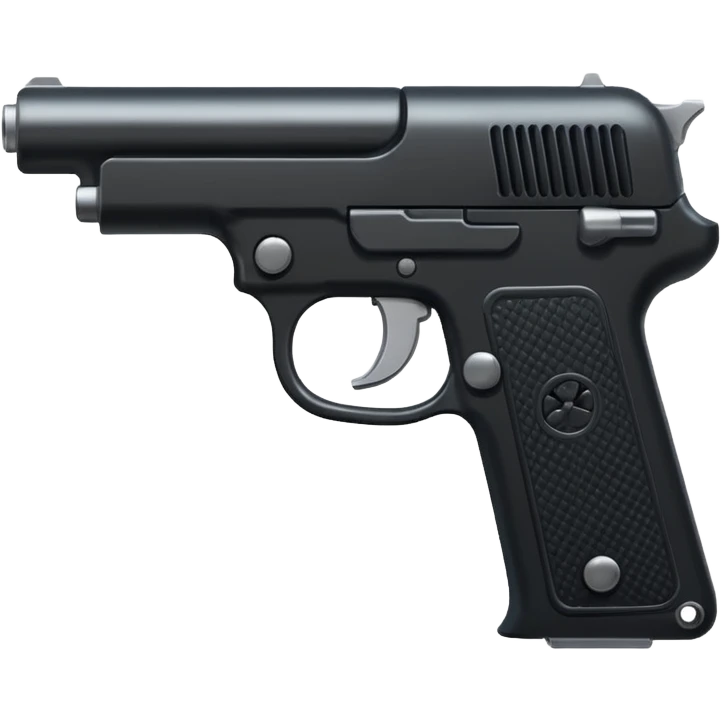 чёрный пистолет emoji