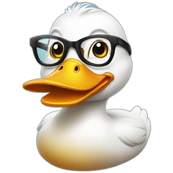 duck with glasses emoji