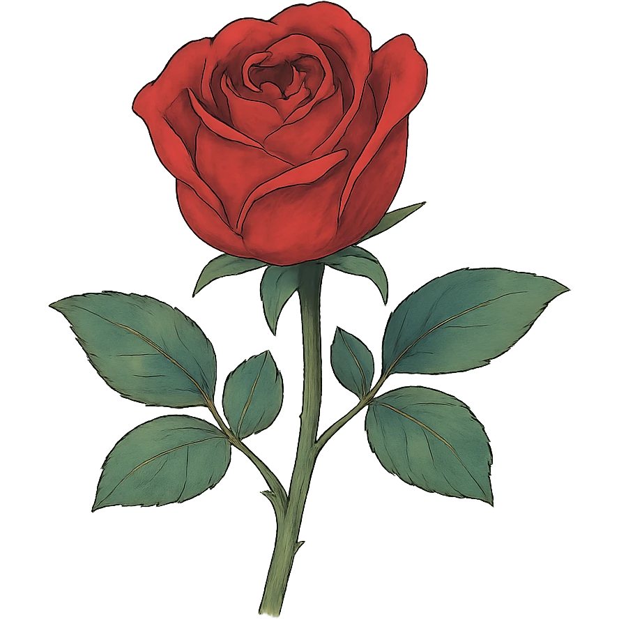 ghibli style rose emoji