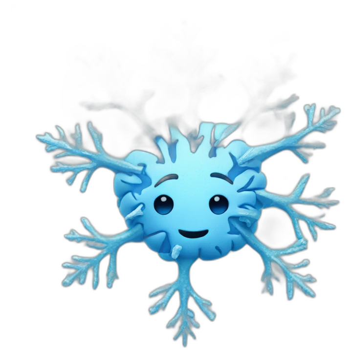Frozen Brain with a snow flake emoji