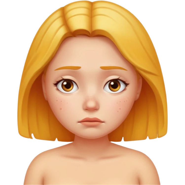 Sad girl with cellulite emoji
