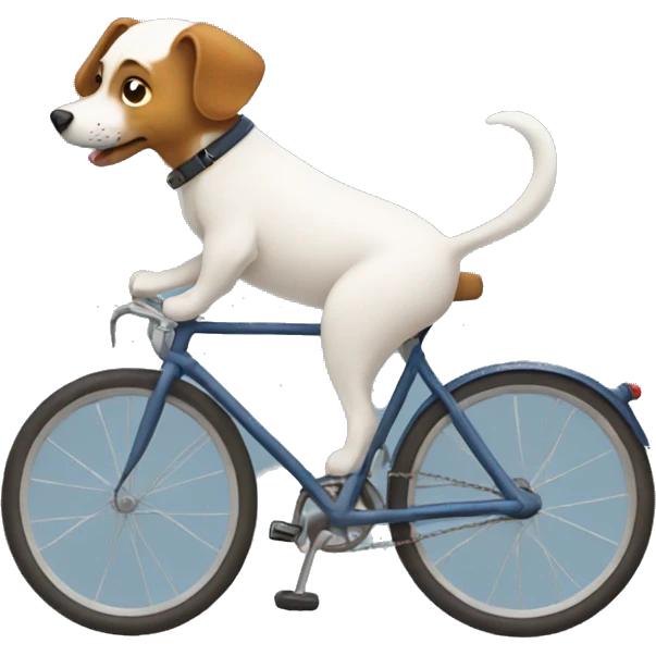 dog riding bike emoji