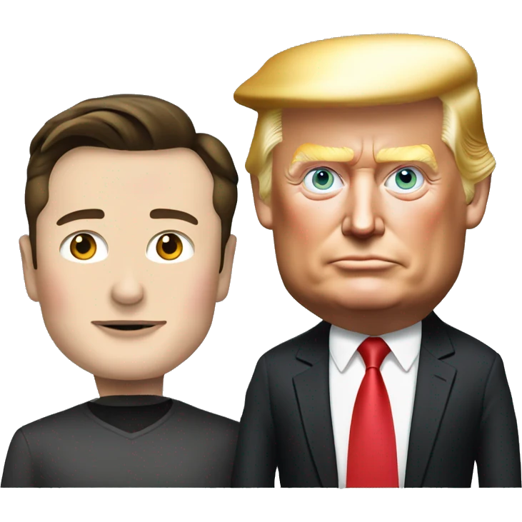 Elon musk and Donald Trump emoji