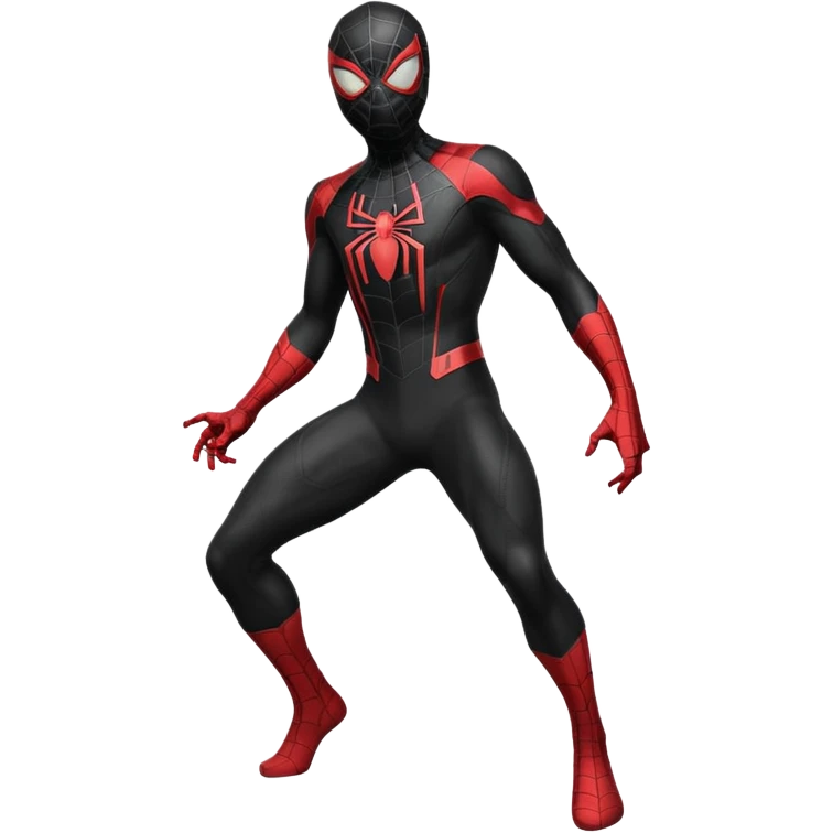Full Black colored suit spider man emoji