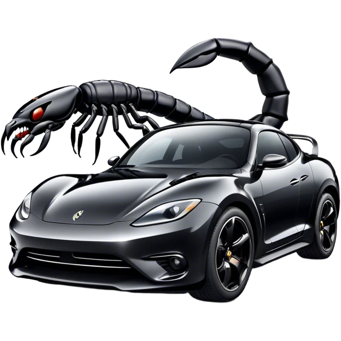 Black scropio car emoji emoji