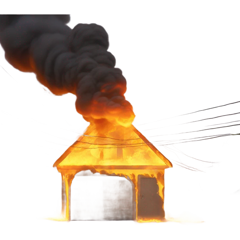 Fire on power conduit emoji