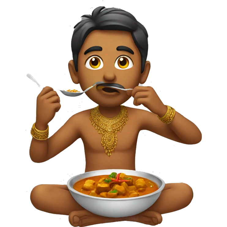indian eating curry emoji