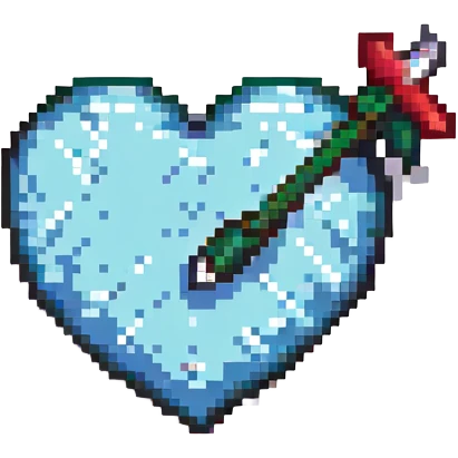 a heart with an arrow through it pixel art love symbol emoji