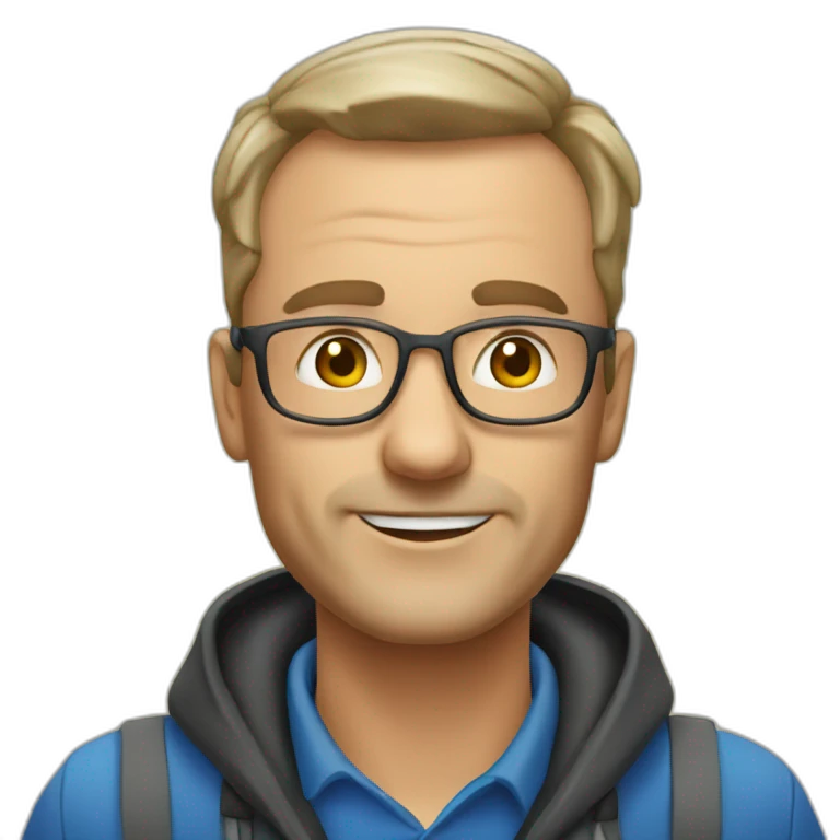 A 50 years old male youth hostel manager emoji