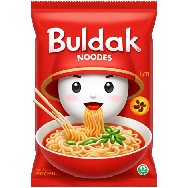 Buldak noodles packet emoji