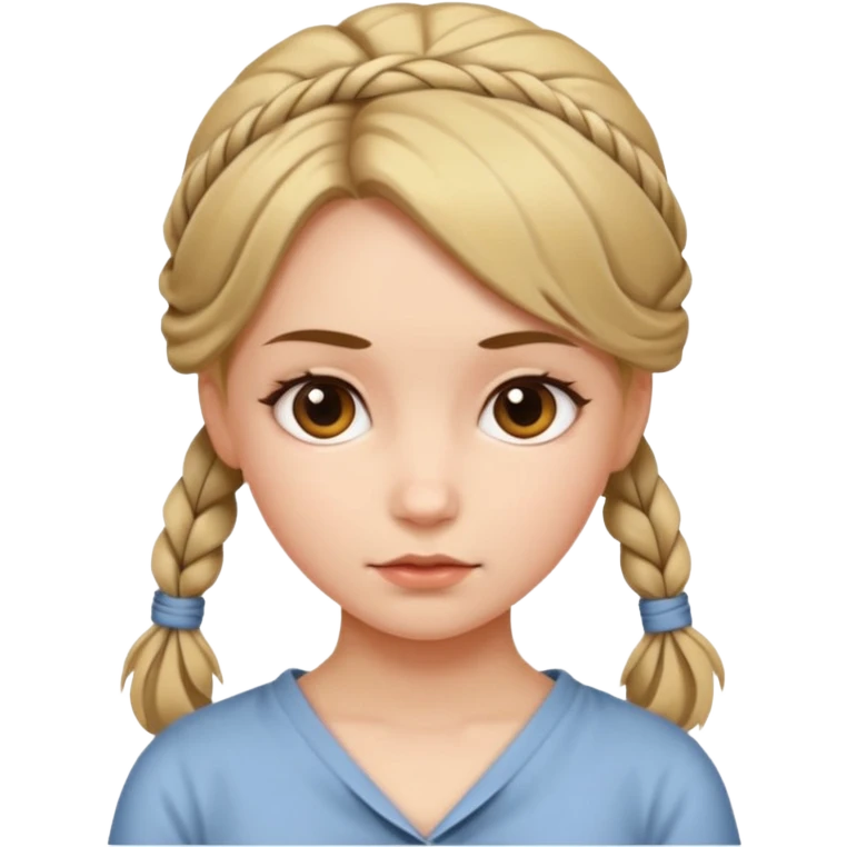 Saçı bağlı kız emoji