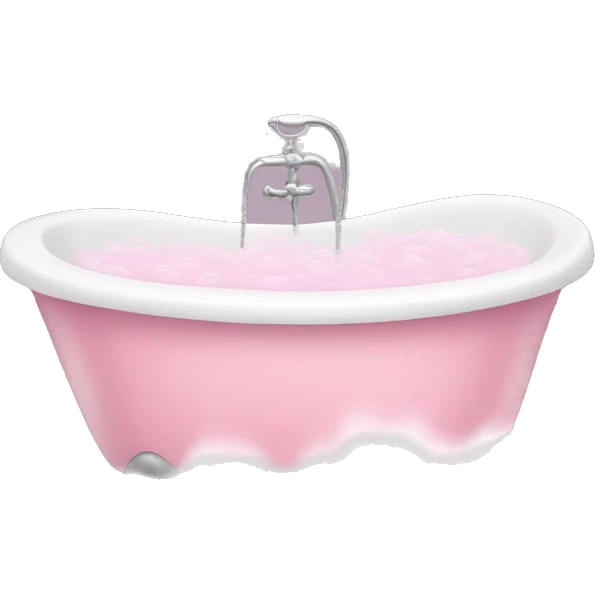 bubble bath in light pink emoji