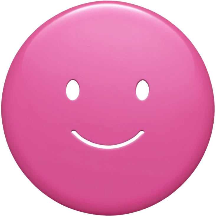 "Solid glossy pink circle emoji. No face or icons. Match color and 3D shine of Notion pink heart emoji (🩷)." emoji
