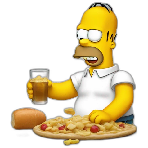 Homer eating emoji
