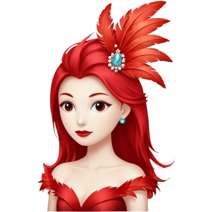 Make a red drinking  coquette  emoji