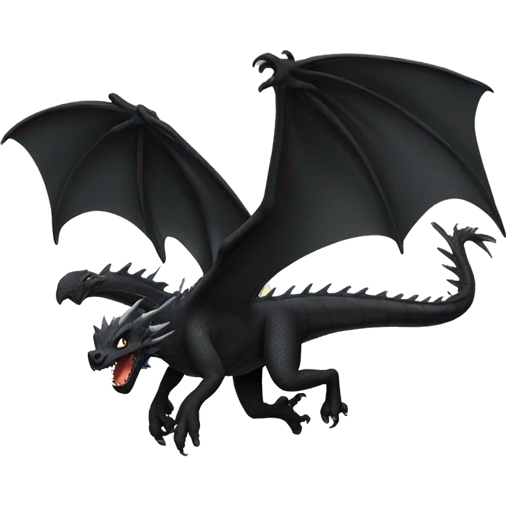 flying black dragon emoji