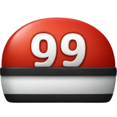 Red number 99 with two lines under emoji