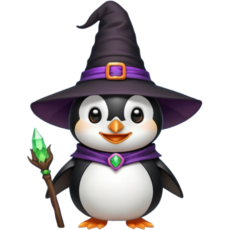 penguin in role witch emoji
