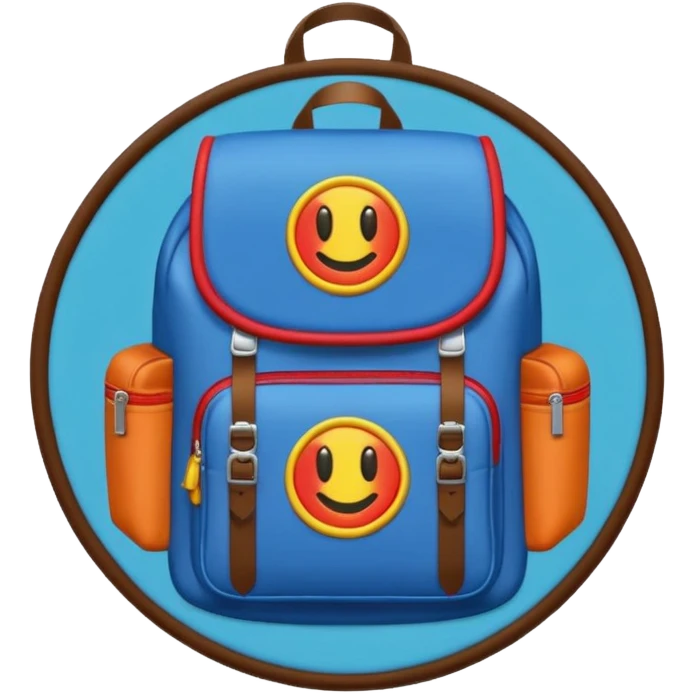 A backpack patch emoji