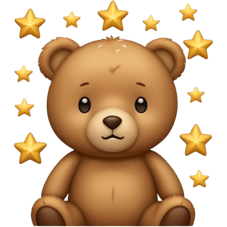 A little teddy bear which seems a bit confused with stars over his head like he just fell  emoji