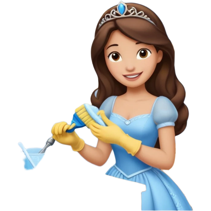  Disney princess cleaning her room emoji