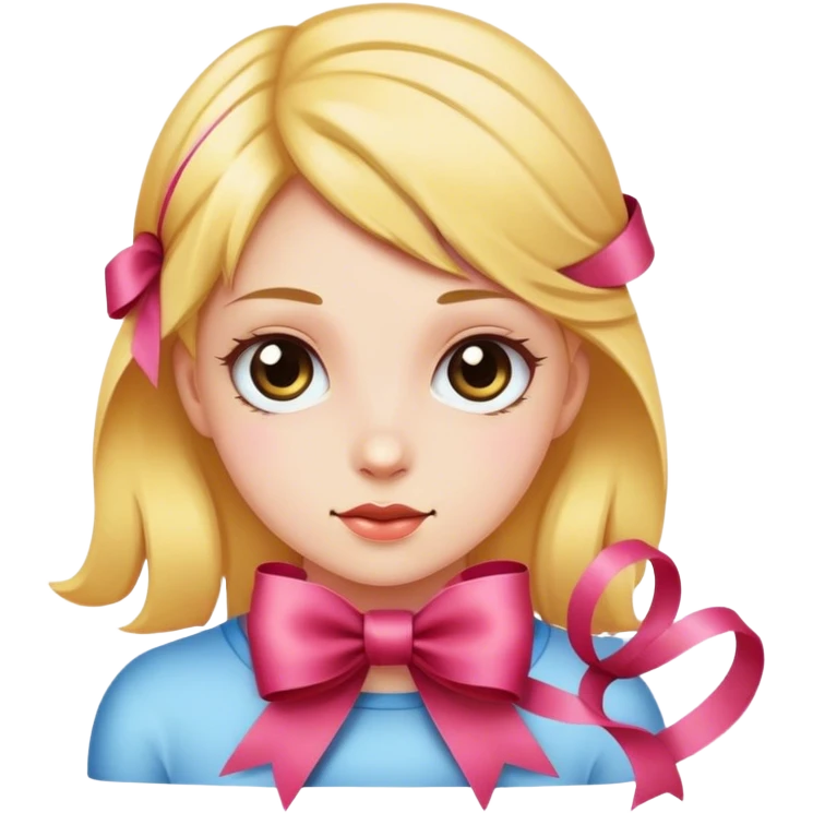 girl with ribbon emoji