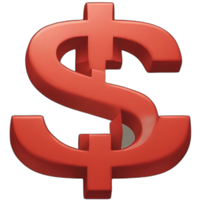red dollar sign emoji
