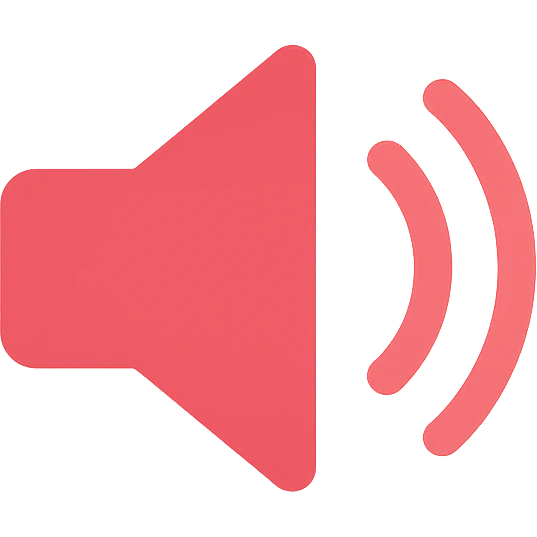 red speaker icon emoji