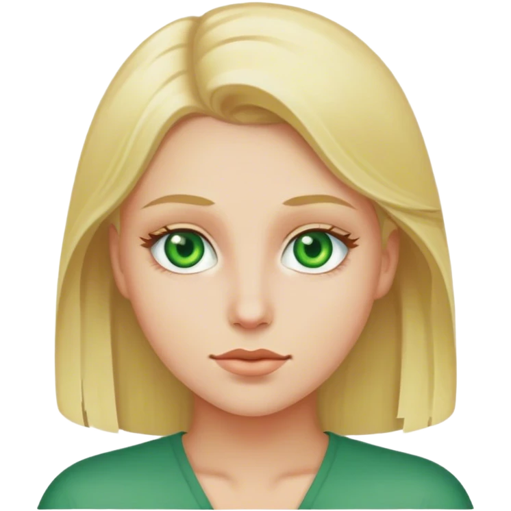 Blonde with green eyes emoji