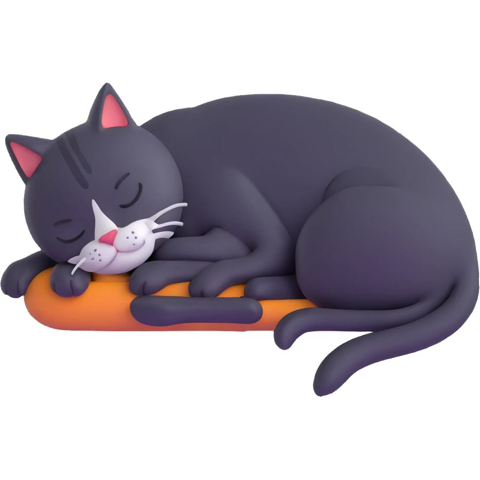 tired sleeping cat emoji
