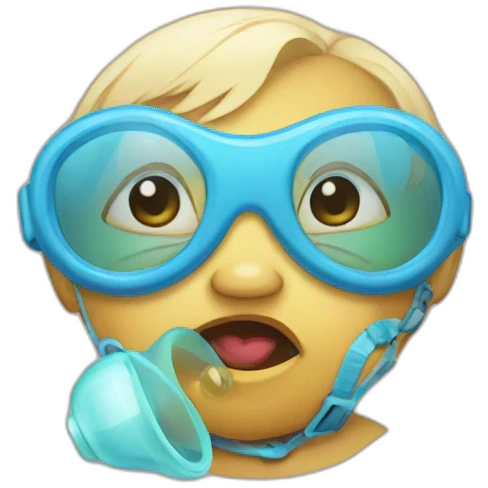 old baby with pacifier emoji