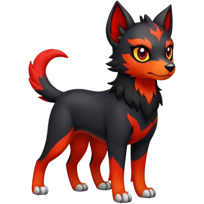 Litten-Houndour-hybrid full body emoji