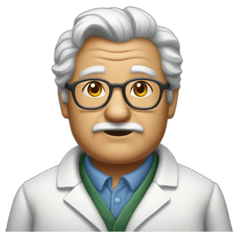 Old fat scientist emoji