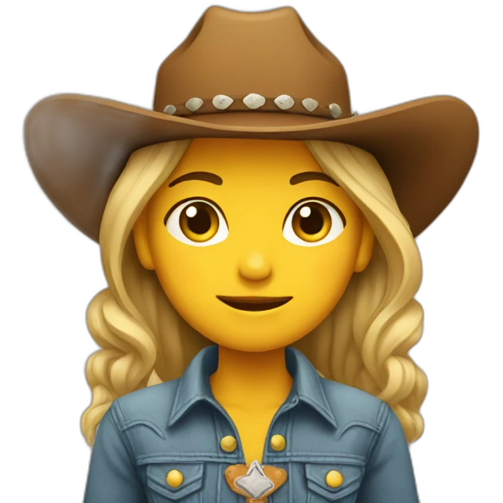 yee-haw girl  emoji